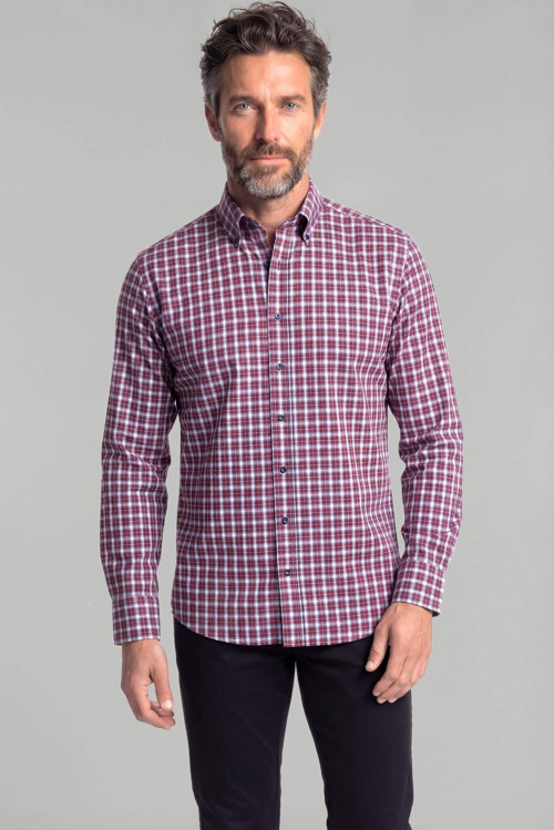 Kırmızı Regular Fit Pamuk Gömlek
