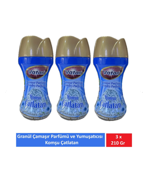 Granül Çamaşır Parfümü Ve Yumuşatıcı Komşu Çatlatan 210 Gr x 3 Adet