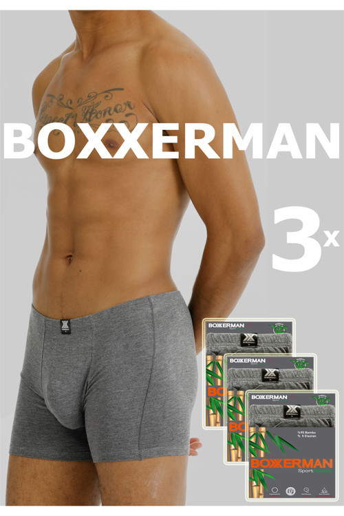 Tatkan - 3'Lü - Erkek Bambu Sport Boxershort