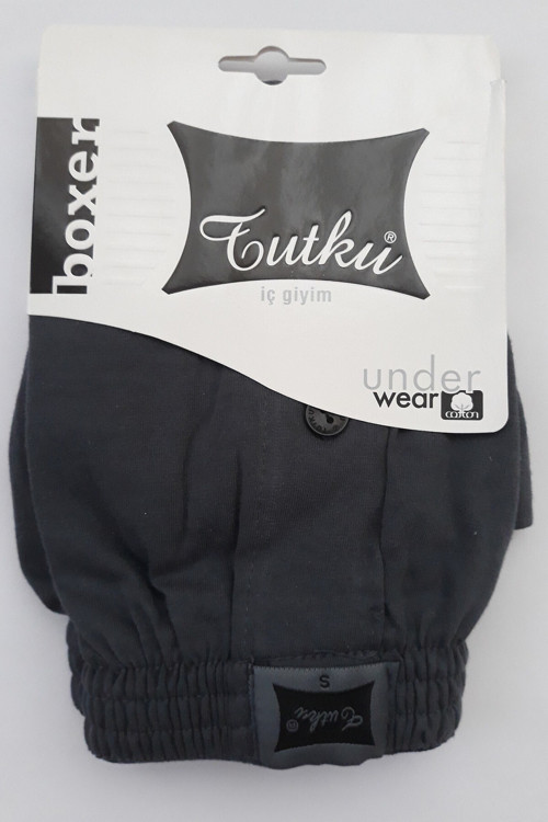 Erkek Füme Penye Düğmeli Boxer 5'Li Paket