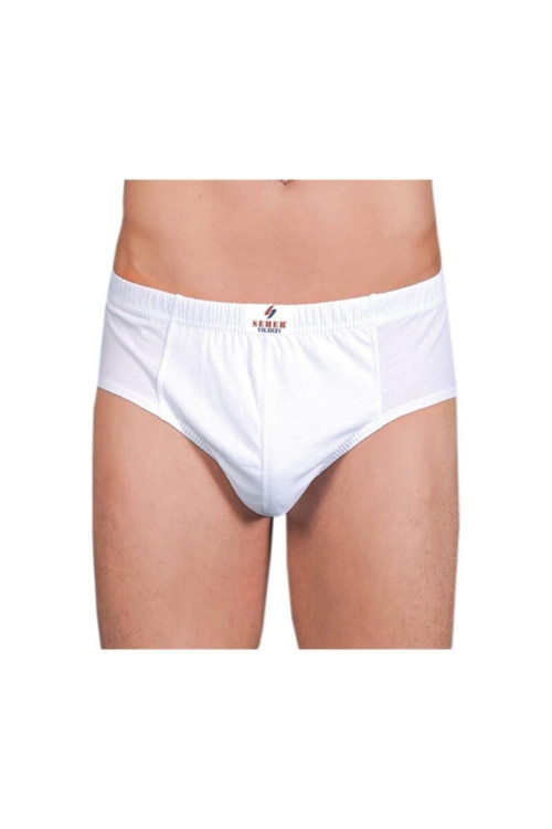Erkek Yıldızı Beyaz 12'Lı Slip Külot 005