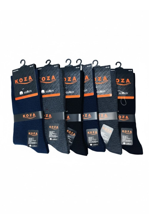 Erkek 6'Lı %100 Cotton Soket Uzun Çorap