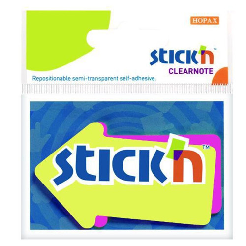 Stickn 76x50 Ok Şekilli Neon 2 Renk 60 YP 21141