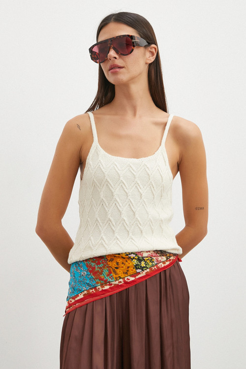 Askılı Crop Triko