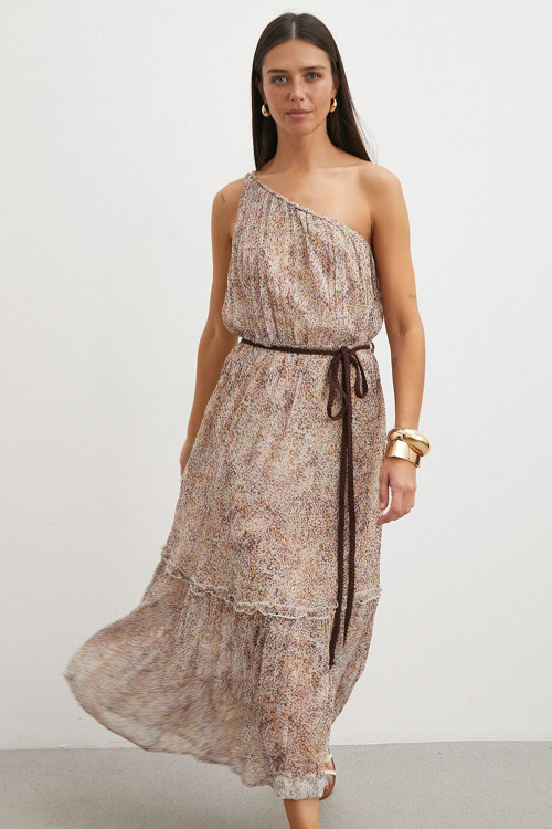One Shoulder Tiered Dress