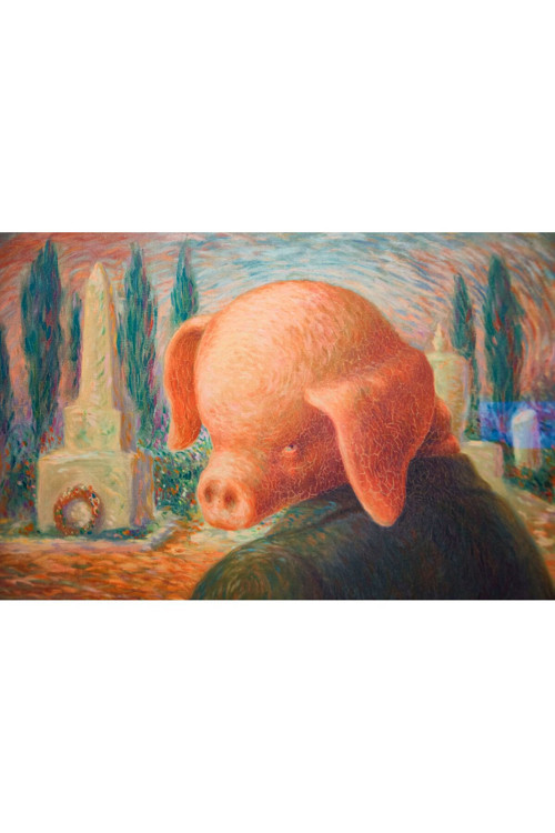 TUVALCİM Art-George Orwell-001-Pig Domuz Kanvas Tablo