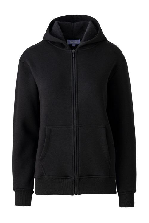 Unisex Tarsier Zip-Up Hoodie Siyah