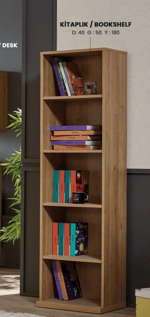 Kitaplık Urlu PABLO Model Açık Ceviz Kaliteli suntalam malzeme  
