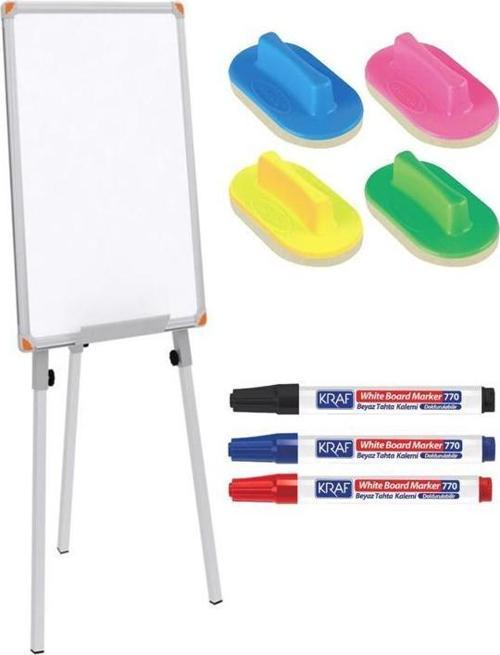 Yazı Tahtası 50x70 PAN092 Silgi ve Kraf Beyaz Tahta Kalemi Set
