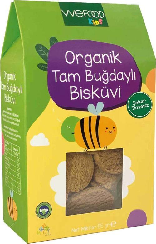 Kids Organik Tam Buğdaylı Bisküvi 55 Gr 3'Lü