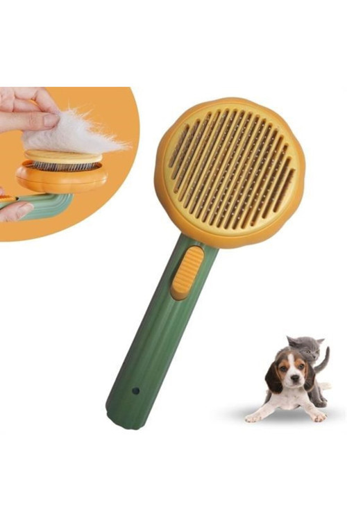 Buffer Plastik Yeşil Evcil Hayvan Bakım Pet Fırçası Çok Amaçlı Pet Fırçası Yeşil