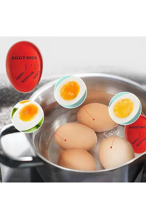 Yumurta Zamanlayıcı Egg Timer – Rafadan, Katı Ve Akışkan Isıya Duyarlı Haşlama Yardımcısı
