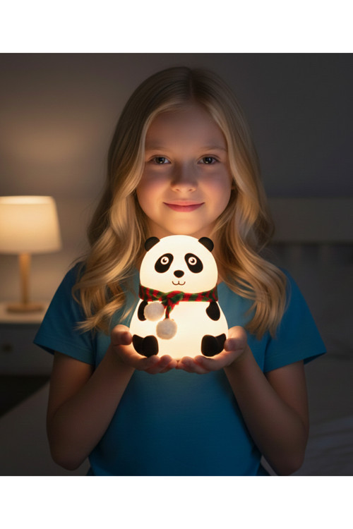 Panda Figürlü Silikon Gece Lambası | Bebek & Çocuk Odası