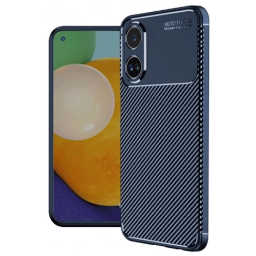 A60 Kılıf Auto Focus Karbon Kapak - Lacivert
