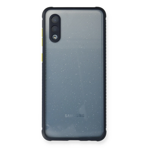 Galaxy A02 Kılıf Miami Şeffaf Silikon - Lacivert