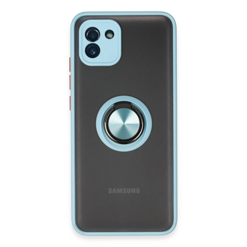 Galaxy A03 Kılıf Montreal Yüzüklü Silikon Kapak - Buz