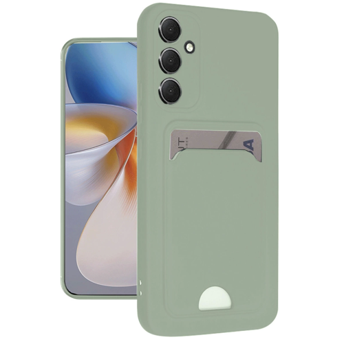 Galaxy A16 5G Kılıf Kelvin Kartvizitli Silikon - Yeşili