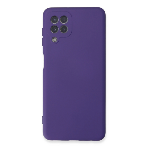Galaxy A22 Kılıf Nano İçi Kadife Silikon - Mor