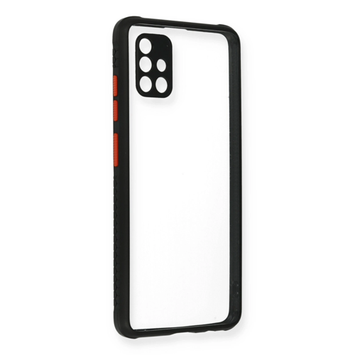 Galaxy A71 Kılıf Miami Şeffaf Silikon - Siyah