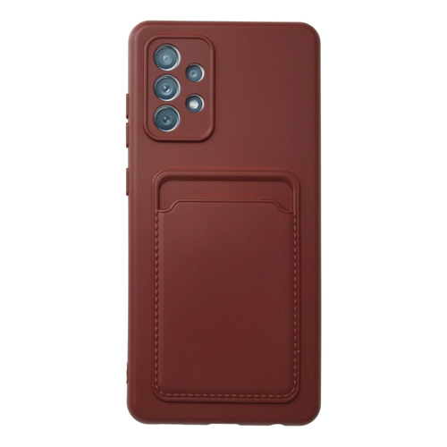 Galaxy A72 Kılıf Kelvin Kartvizitli Silikon - Bordo