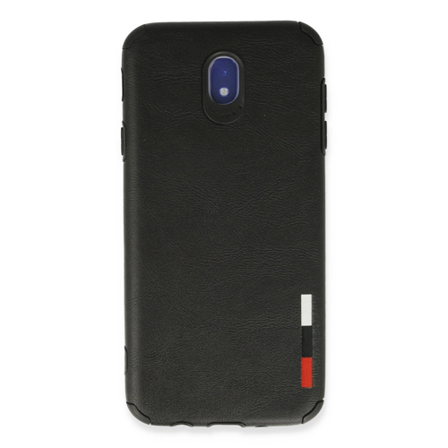 Galaxy J7 / J730 Kılıf Loop Deri Silikon - Siyah