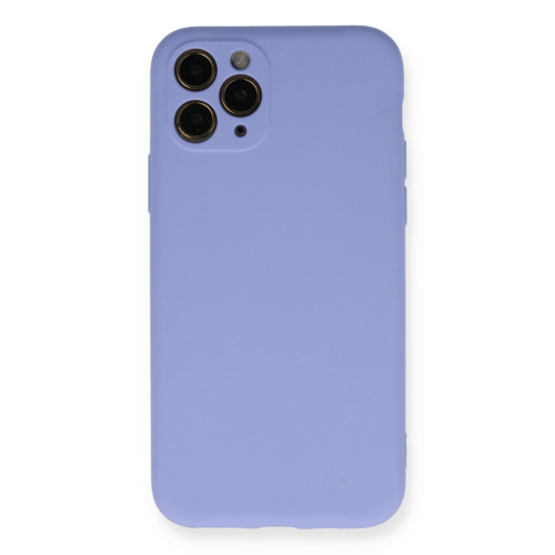 İphone 11 Kılıf Nano İçi Kadife Silikon- Lila