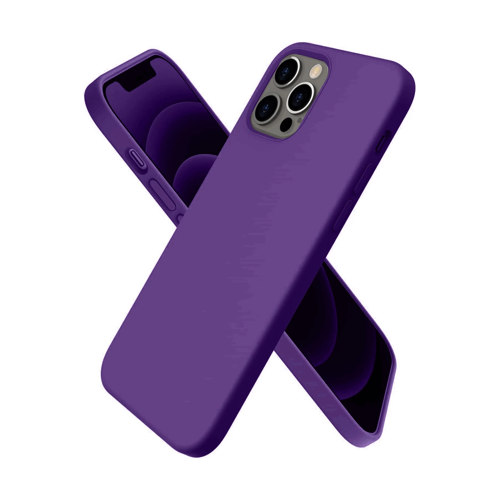 İphone 12 Kılıf First Silikon - Mürdüm