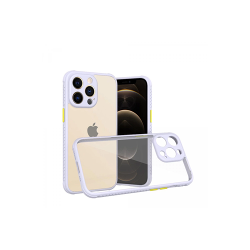 İphone 13 Kılıf Miami Şeffaf Silikon - Lila