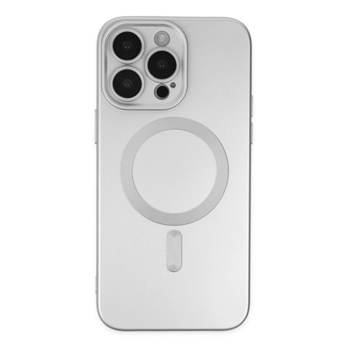 İphone 13 Kılıf Moshi Lens Magneticsafe Silikon - Gümüş