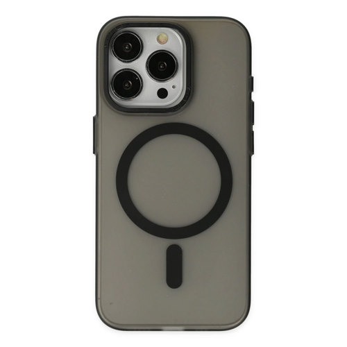 İphone 15 Kılıf Lodos Magneticsafe Mat Kapak - Siyah