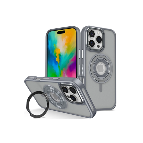 İphone 16 Banza Magsafe Standlı Kapak - Titan Gri