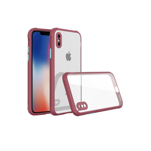İphone Xs Kılıf Miami Şeffaf Silikon - Fuşya