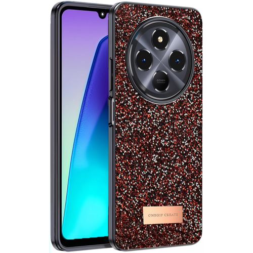 Onegif Redmi 14C Bright Simli Kapak - Derin Mor