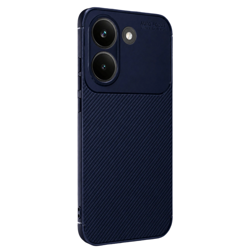 Poco X8 Auto Focus Karbon Kapak - Lacivert