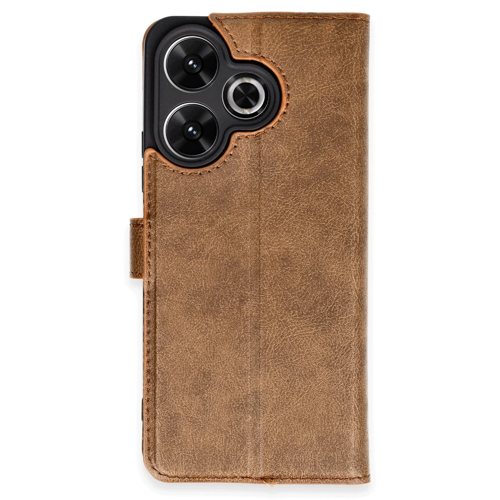 Redmi 13 4G Kılıf S Kapaklı Kılıf - Taba