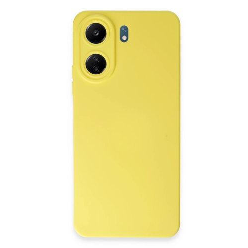Redmi 13C Kılıf Nano İçi Kadife Silikon - Sarı