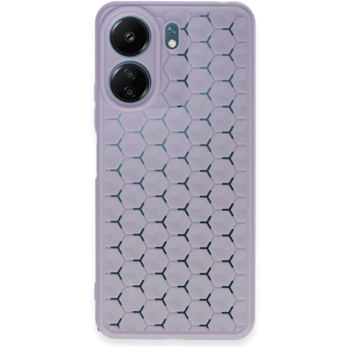 Redmi 13C Kılıf Petek Silikon Kapak - Lila