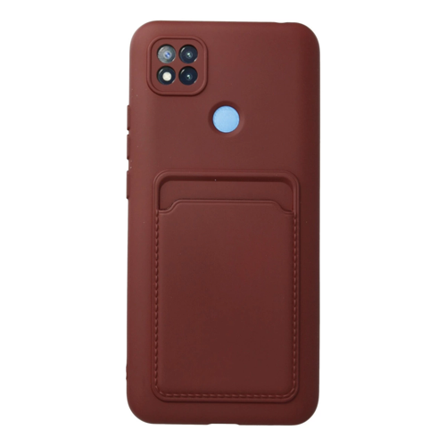 Redmi 9C Kılıf Kelvin Kartvizitli Silikon - Bordo