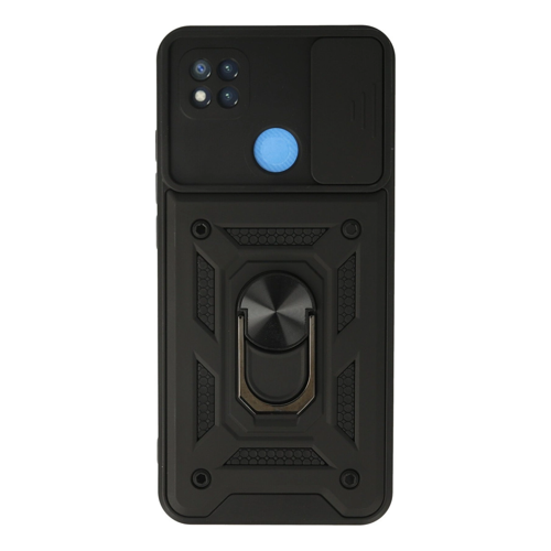 Redmi 9C Kılıf Pars Lens Yüzüklü Silikon - Siyah