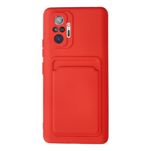 Redmi Note 10 Kılıf Kelvin Kartvizitli Silikon - Kırmızı