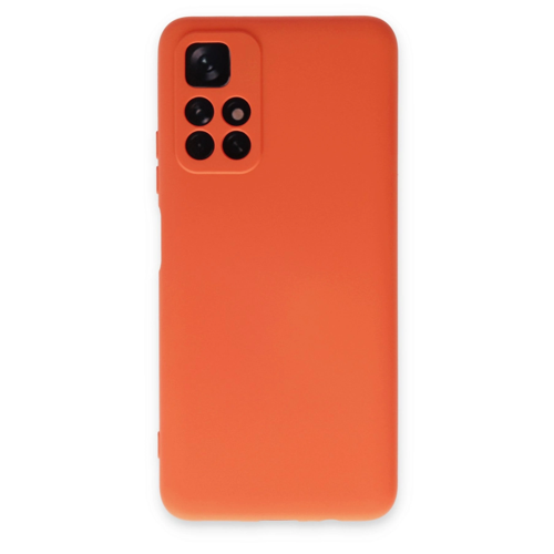 Redmi Note 11T Kılıf Nano İçi Kadife Silikon - Turuncu