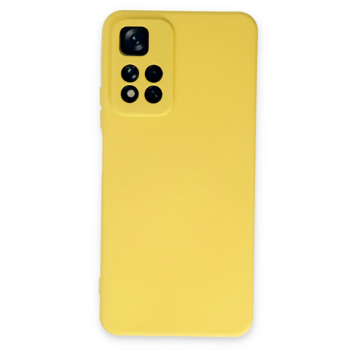 Redmi Note 11 5G Kılıf Nano İçi Kadife Silikon - Sarı