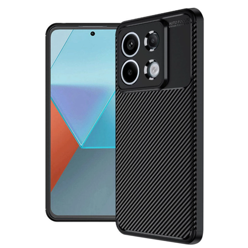 Redmi Note 13 4G Kılıf Auto Focus Karbon Kapak - Siyah