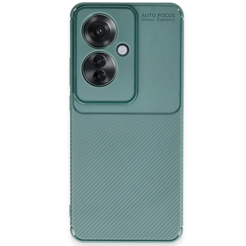 Reno 11F Kılıf Auto Focus Karbon Kapak - Koyu Yeşil