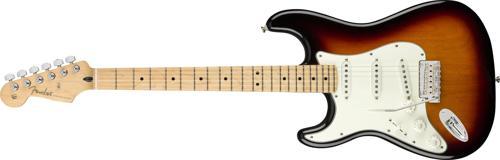 Player Stratocaster Akçaağaç Klavye 3-Color Sunburst Solak Elektro Gitar