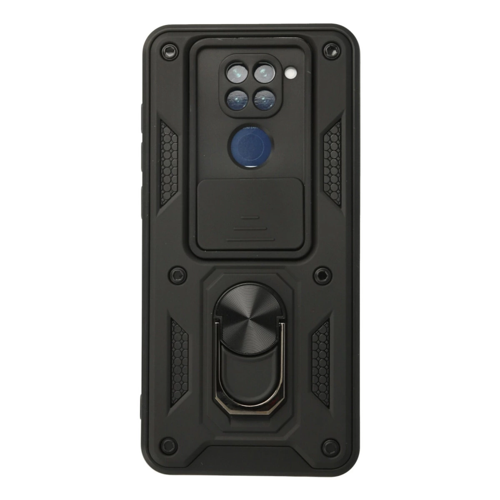 Redmi Note 9 Kılıf Pars Lens Yüzüklü Silikon - Siyah