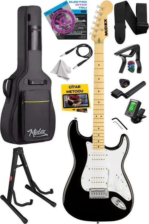 RPH-40WB-ST Siyah Beyaz Elektro Gitar Seti HSH Manyetik Maple Klavye Üst Kalite
