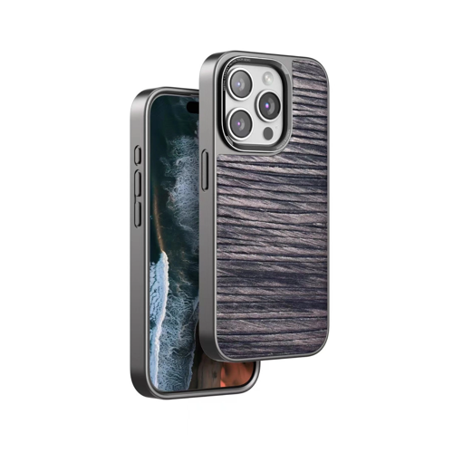 Venco İphone 15 Wave Kapak - Kahverengi