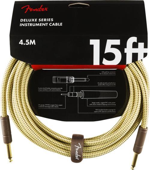Deluxe Düz/Düz Uçlu 4m Tweed Enstrüman Kablosu