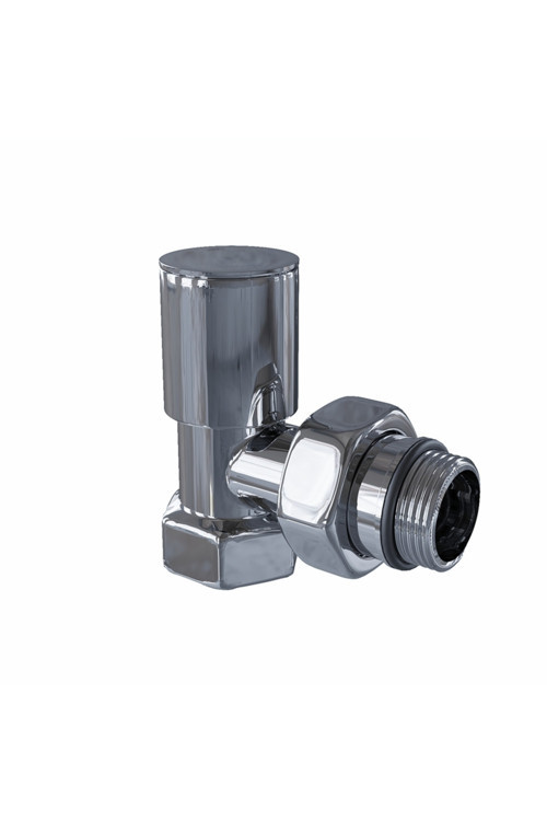 Radyatör Havlupan Vanası Köşe Tip 1/2'' Krom ( Metal Volan )